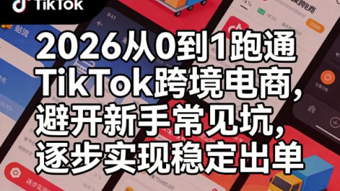 2026从0到1跑通TikTok跨境电商，避开新手常见坑，逐步实现稳定出单(更新0414)