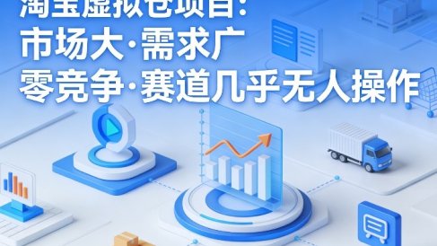 淘宝虚拟仓项目，市场大，需求广，零竞争，赛道几乎没人操作(更新0410)