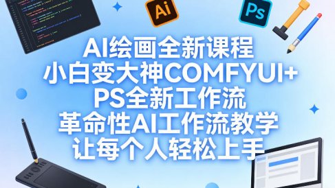 AI绘画全新课程,小白变大神COMFYUI+PS全新工作流,革命性AI工作流教学,让每个人轻松上手
