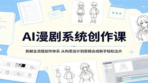 AI漫剧系统创作课:拆解全流程创作体系,从构思设计到剪辑合成新手轻松出片