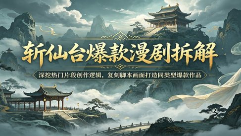 斩仙台爆款漫剧拆解:深挖热门片段创作逻辑,复刻脚本画面打造同类型爆款作品