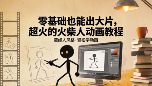 零基础也能出大片,超火的火柴人动画教程(藏经人风格)