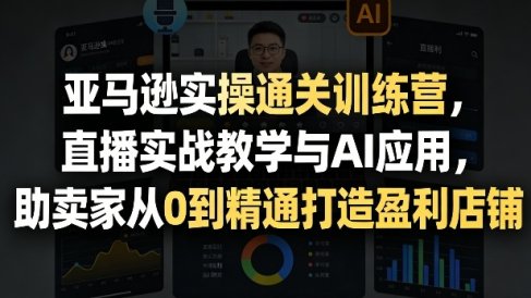 亚马逊实操通关训练营，直播实战教学与AI应用，助卖家从0到精通打造盈利店铺(更新4月2日)