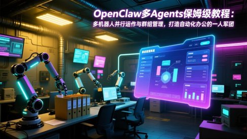 OpenClaw多Agents保姆级教程:多机器人并行运作与群组管理,打造自动化办公的一人军团