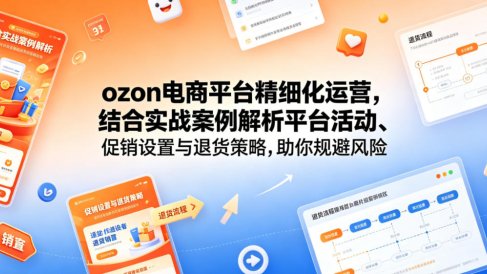 ozon电商平台精细化运营,结合实战案例解析平台活动、促销设置与退货策略,助你规避风险、提升销量
