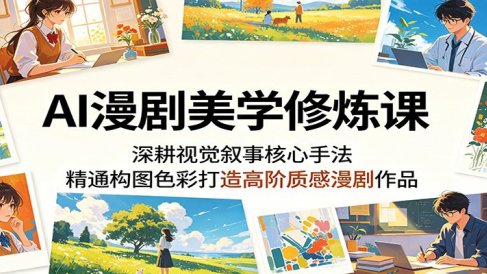 AI漫剧美学修炼课:深耕视觉叙事核心手法,精通构图色彩打造高阶质感漫剧作品