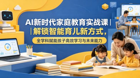 AI新时代家庭教育实战课｜解锁智能育儿新方式，全学科赋能孩子高效学习与未来能力