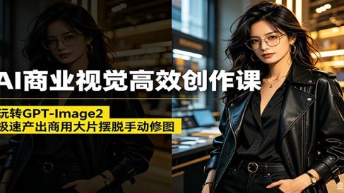 AI商业视觉高效创作课：玩转GPT-Image2，极速产出商用大片摆脱手动修图(更新)