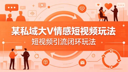 某私域大V情感短视频玩法，短视频引流闭环玩法