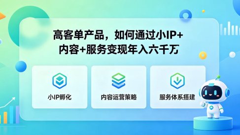 高客单产品,如何通过小IP+内容+服务变现年入六干W