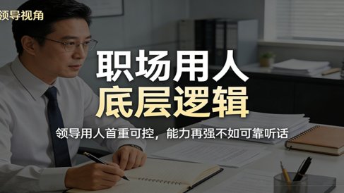 公众号付费文章:职场用人底层逻辑,领导用人首重可控,能力再强不如可靠听话