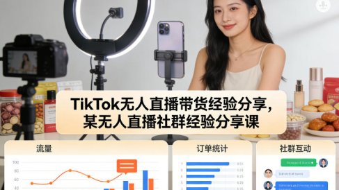 TikTok无人直播带货经验分享,某无人直播社群经验分享课