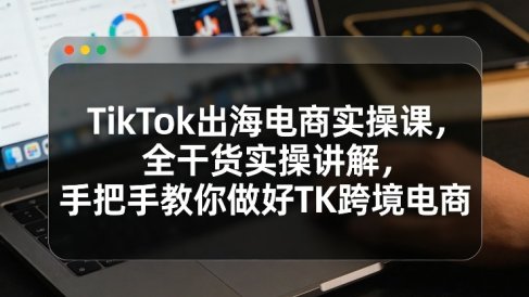 TikTok出海电商实操课，全干货实操讲解，手把手教你做好TK跨境电商