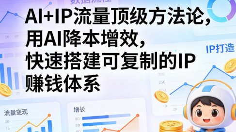 AI+IP流量顶级方法论,用AI降本增效,快速搭建可复制的IP賺钱体系
