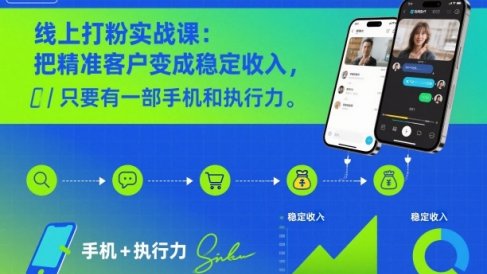 线上打粉实战课:把精准客户变成稳定收入,只要有一部手机和执行力