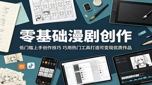 零基础漫剧创作:低门槛上手创作技巧,巧用热门工具打造可变现优质作品