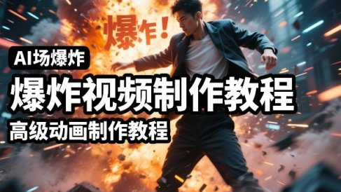 AI场景爆炸视频制作教程,利用人物实拍视频制作出高级的动画特效