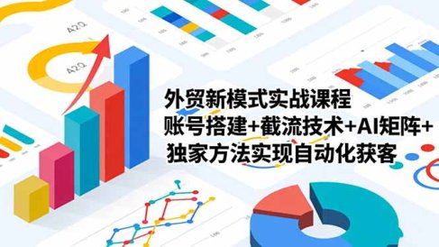 外贸新模式实战课程-更新2月,账号搭建+截流技术+AI矩阵+独家方法实现自动化获客