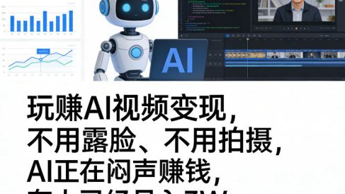 玩賺AI视频变现,不用露脸、不用拍摄,AI正在闷声賺钱,有人已经月入3W+