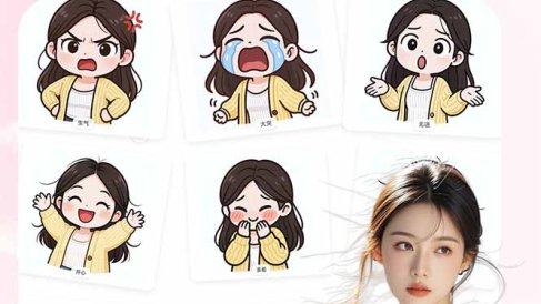 一张照片秒变N种专属表情包，三步搞定可爱搞怪治愈风，从此斗图聊天不再到处存别人图