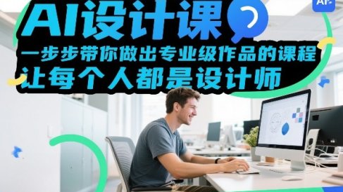 AI设计课，一步步带你做出专业级作品的课程，让每个人都是设计师