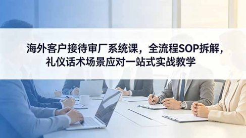 海外客户接待审厂系统课,全流程SOP拆解,礼仪话术场景应对一站式实战教学
