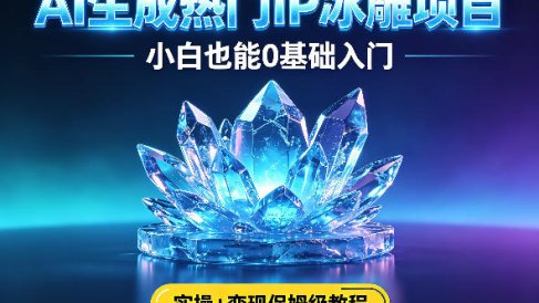 AI生成热门ip冰雕项目，小白也能0基础入门，实操+变现保姆级教程