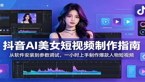 抖音AI美女短视频制作指南:从软件安装到参数调试,一小时上手制作爆款人物短视频