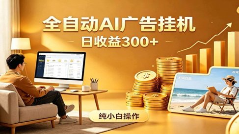 AI风口项目，全程解放双手，后台自动运行赚取收益，每天稳定收益300+
