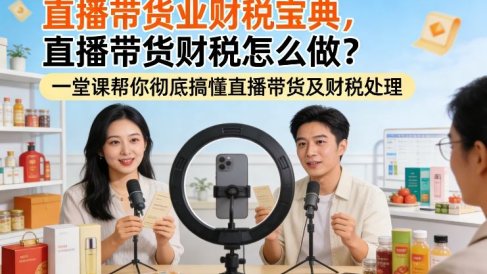 直播带货业财税宝典，直播带货财税怎么做？一堂课帮你彻底搞懂直播带货及财税处理