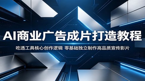AI商业广告成片打造教程:吃透工具核心创作逻辑,零基础独立制作高品质宣传影片