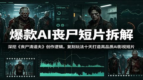 爆款AI丧尸短片拆解：深挖《丧尸清道夫》创作逻辑，复刻玩法快速打造高品质AI影视短片