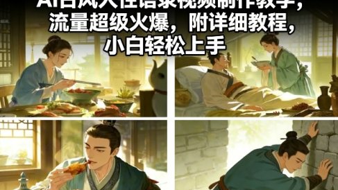 AI古风人性语录视频制作教学,流量超级火爆,附详细教程,小白轻松上手