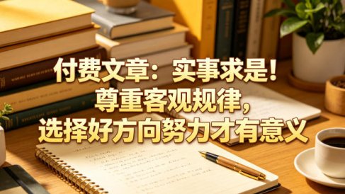 付费文章：实事求是！尊重客观规律，选择好方向努力才有意义