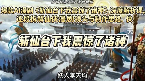爆款AI漫剧《斩仙台下我震惊了诸神》深度解析课，逐段拆解仙侠漫剧镜头与制作思路，快速复刻爆款创作模式