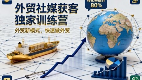 外贸社媒获客独家训练营，外贸新模式，快速做外贸(更新26年3月)
