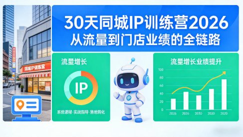 30天同城IP训练营2026年,从流量到门店业绩的全链路