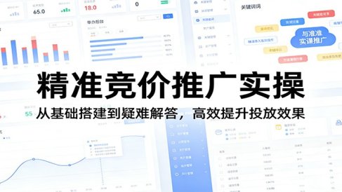 精准竞价推广实操：从基础搭建到疑难解答，高效提升投放效果