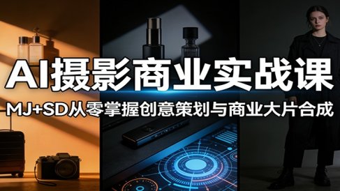 AI摄影商业实战课:MJ+SD从零掌握创意策划与商业大片合成
