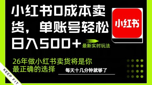 小红书0成本AI卖货,单账号轻松日入500+,完全托管AI,可矩阵放大