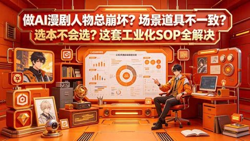 做AI漫剧人物总崩坏？场景道具不一致？选本不会选？这套工业化SOP全解决 (更新