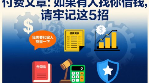 付费文章：如果有人找你借钱，请牢记这5招