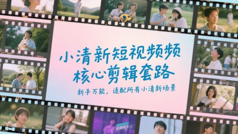小清新短视频核心剪辑套路,新手万能,适配所有小清新场景