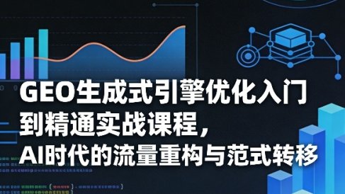 GEO生成式引擎优化入门到精通实战课程，AI时代的流量重构与范式转移