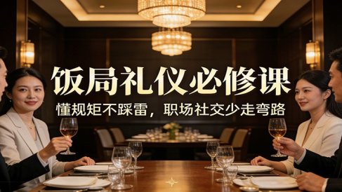 公众号收费文章：《饭局礼仪必修课：懂规矩不踩雷，职场社交少走弯路》