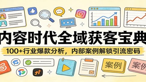 内容时代全域获客宝典:100+行业爆款分析,内部案例解锁引流密码