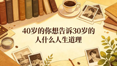 公众号付费文章:40岁的你想告诉30岁的人什么人生道理?
