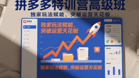 拼多多特训营高阶班，独家玩法赋能，突破运营天花板(更新26年3月13日)