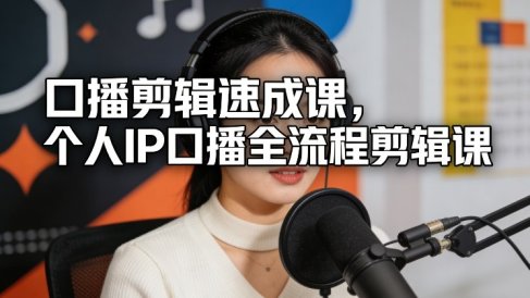 口播剪辑速成课，个人IP口播全流程剪辑课