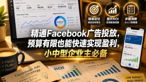 精通Facebook广告投放,预算有限也能快速实现盈利,小中型企业主必备【原创双语字幕】